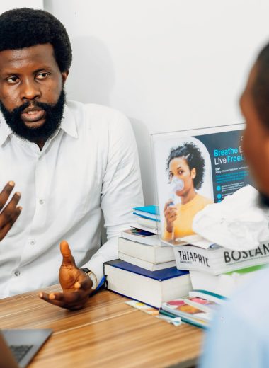 pexels photo 30677597 30677597 A doctor discusses health concerns with a patient at a medical office in Lagos, Nigeria.